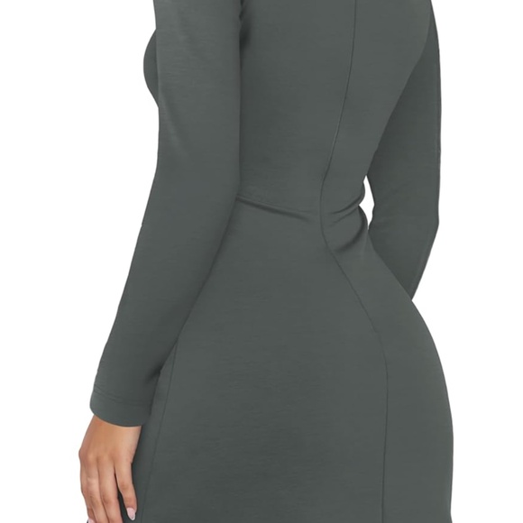 Gray bodycon long sleeve dress - Picture 3 of 3